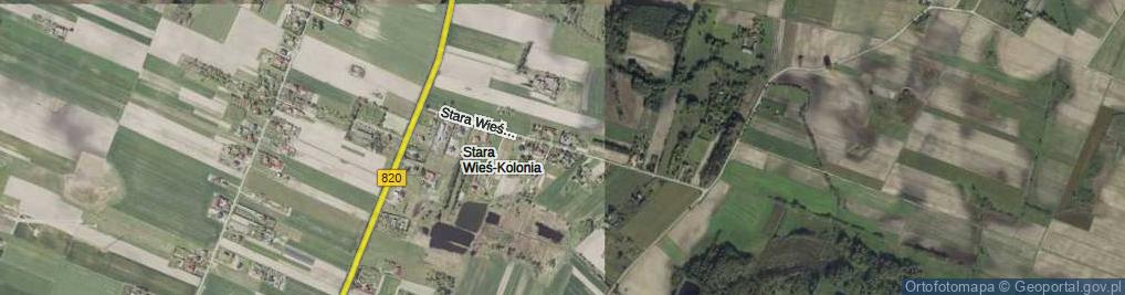 Zdjęcie satelitarne Stara Wieś-Kolonia ul.